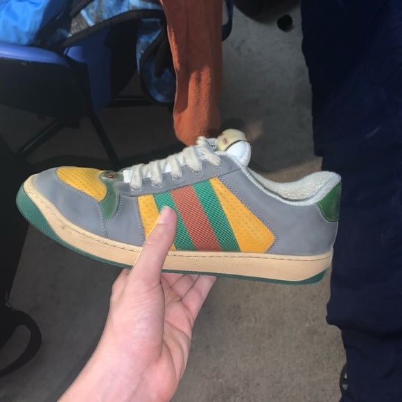 Gucci Screener Sz 8 (Grey & Yellow) - Picture 2 of 6